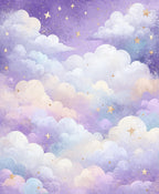 Dreamy Pastel Clouds Stars Rug