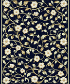 Elegant Floral Vine Pattern Rug