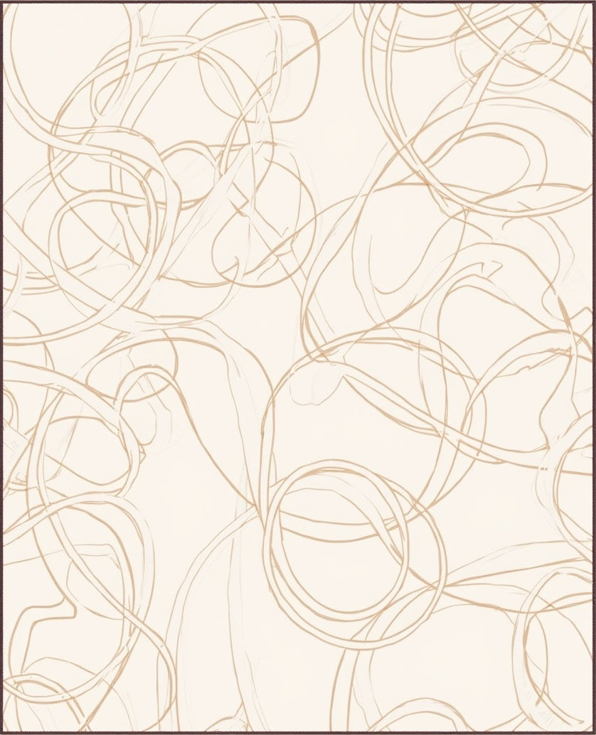 Abstract Scribble Swirl Design Rug