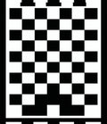 Black White Classic Checkerboard Pattern Rug