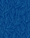 Abstract Botanical Teal Design Rug