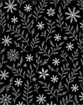 White Snowflake Branch Silhouette Rug
