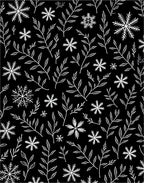 White Snowflake Branch Silhouette Rug