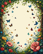 Whimsical Butterflies Bloom Garden Rug