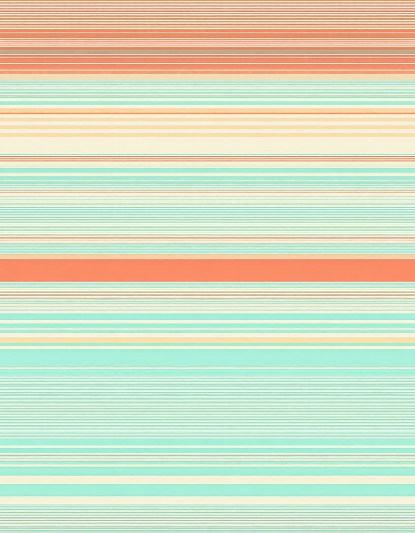 Cool Tones Coral Stripes Pattern Rug