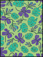 Tropical Leaf Pattern Design Rug