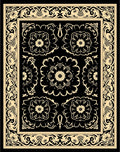 Art Nouveau Floral and Scrollwork Rug