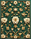 Opulent Floral Pattern Rug