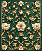 Opulent Floral Pattern Rug