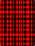Bold Red Black Plaid Weave Rug