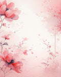 Soft Pink Floral Watercolor Design Rug