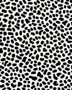 Black White Spotty Pattern Rug