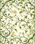 Cream Floral Vine Patterned Rug