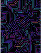 Striped Circuit Abstract Neon Lines Rug