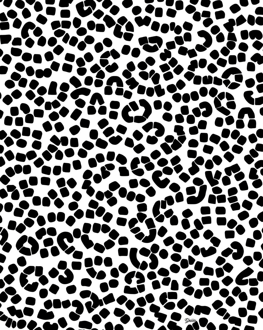 Abstract Black Spots Pattern Design Rug