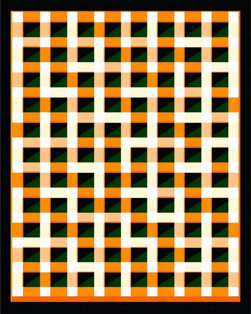 Bold Plaid Patterned Graphic Rug