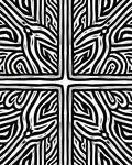 Bold Black White Abstract Zebra Rug