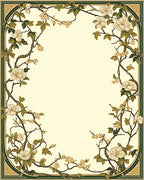 Vine With White Floral Accents Rug