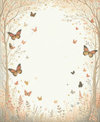 Whimsical Butterfly Meadow Design Rug