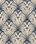 Art Deco Fan Pattern Antique Rug