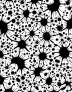 Ink Splatter Abstract Radial Design Rug