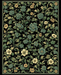 Vintage Floral Vines Pattern Rug