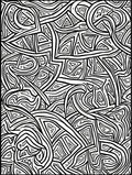 Abstract Black White Line Art Design Rug