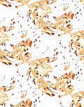 Abstract Cream Dog Spots Rug