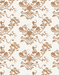 Bronze Floral Scroll Pattern Rug