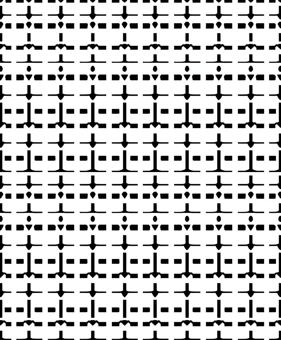 Minimalist Geometric Black White Pattern Rug