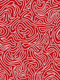 Red White Abstract Swirl Pattern Rug