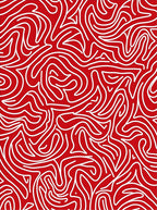 Red White Abstract Swirl Pattern Rug