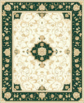 Elegant Floral Scroll Centerpiece Rug
