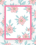 Pink Floral Outline Pattern Rug