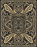 Elegant Black and Gold Intricate Design Rug