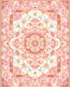 Pink Floral Mandala Pattern Rug