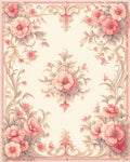 Vintage Floral Swirl Pastel Rug