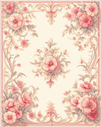 Vintage Floral Swirl Pastel Rug