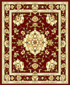 Intricate Floral Blossom Medallion Rug