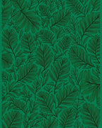 Emerald Lush Leaf Outline Pattern Rug