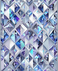 Geometric Faceted Crystal Pattern Rug
