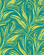 Flowing Leaf Contour Pattern Rug