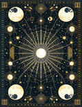 Celestial Spiderweb Moon Star Design Rug