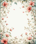Whimsical Floral Vine Pattern Rug