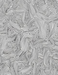 Abstract Black White Organic Geometric Rug
