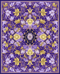 Ornate Floral Violet Gold Pattern Rug