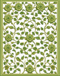 Embossed Floral Vine Pattern Rug