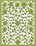 Embossed Floral Vine Pattern Rug