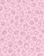 Playful Creature And Floral Pattern Rug