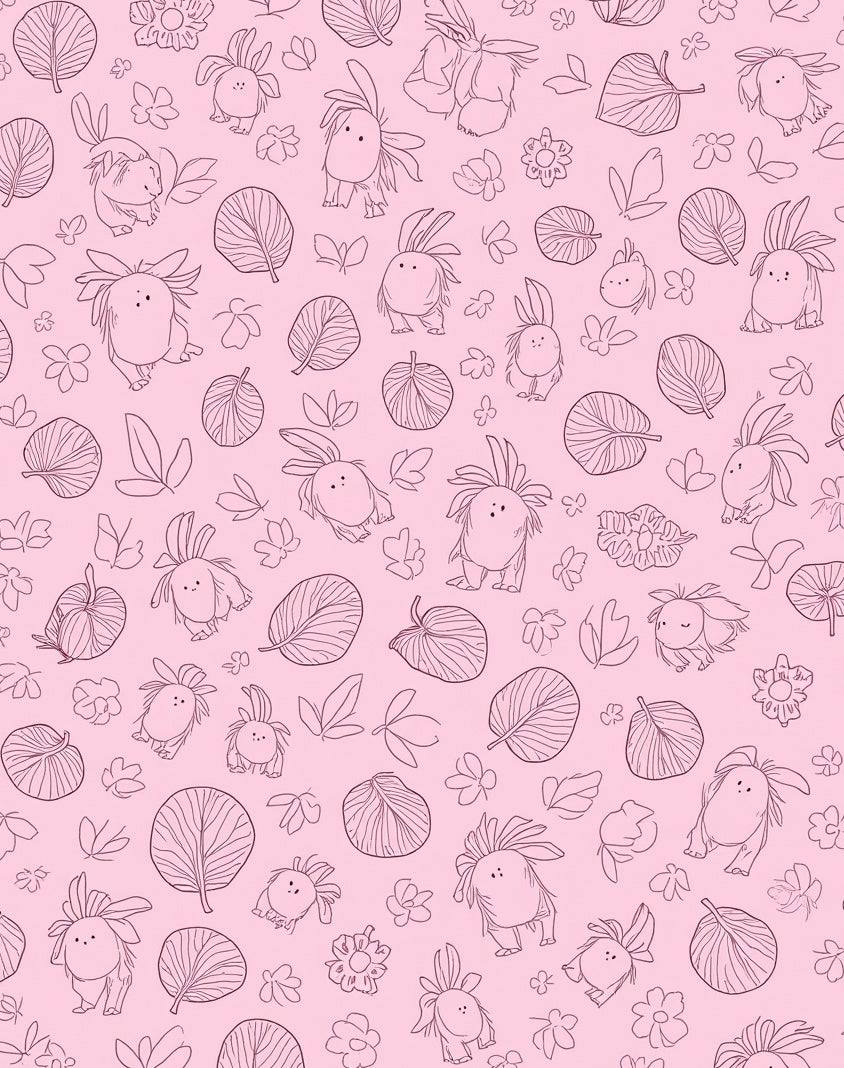 Playful Creature And Floral Pattern Rug